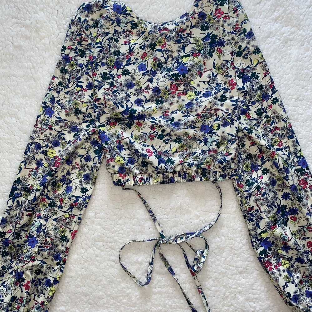 Lace up crop top